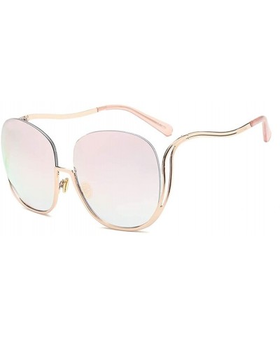 Rimless Oval Rimless Sunglasses Women Fashion Retro Sun Glasses Female Metal Frame Gradient Oculos UV400 - CE198O3IOEZ $19.01