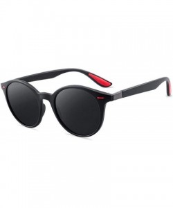 Oversized Outdoor Polarized Men Sunglasses Luxury Round Rivet Women Sun Glasses Mens Driving Sunglass Womens - Black Red - CZ...