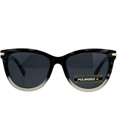Butterfly Polarized Lens Sunglasses Womens Classic Butterfly Frame UV 400 - Black Grey - CU18E7I79N7 $23.37