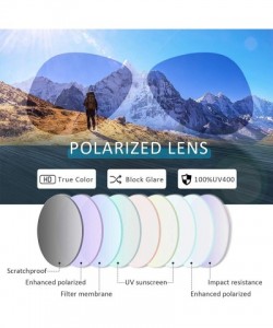 Aviator Men Retro Polarized Sunglasses-Aviator Style Eyewear-Color lens-UV 400 Driving Travel-Exquisite Gift Box - CH18RWQH7T...