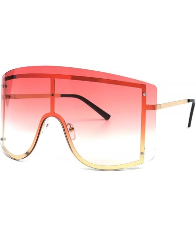 Oval Fashion Oversized Sunglasses Gradient Glasses - CV195ANXCR5 $40.60