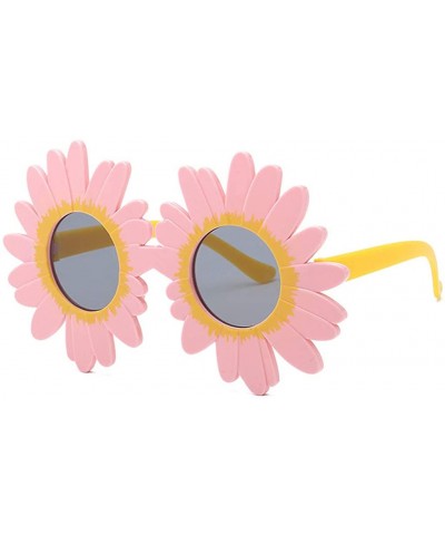 Round Sunglasses Protection Glasses Children - Pink - CE18SZT2OXK $11.56