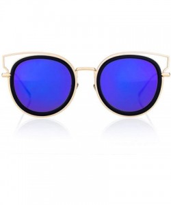 Aviator Pinglas Modern Cat Eye Sunglasses Luxury Design Street Classic Coating Purple - Purple - C418YQOG65H $30.61