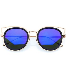 Aviator Pinglas Modern Cat Eye Sunglasses Luxury Design Street Classic Coating Purple - Purple - C418YQOG65H $30.61