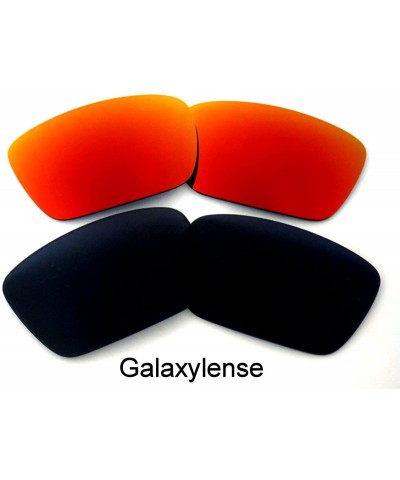 Oversized Replacement Lenses for Oakley Fuel Cell Red&Blue Color Polarized 2 Pairs - Black&red - C7122ETZT61 $11.42
