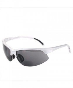 Wrap The Wind Breaker" Sport Wrap Polarized Bifocal Sunglasses for Men and Women - Silver - CD18CX9YOWL $28.20