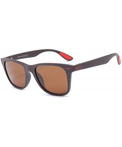 Square TR90 Spectacle Frame TAC1.1 Polarized Sunglasses Men's Cycling Driving Sunglasses - Dark Brown Tawny C5 - C11905R050W ...