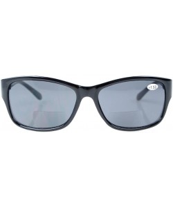 Wrap Sunshine Readers Polarized Bifocal Sunglasses Black +1.5 with case - Polarized Black - CG12FOI2JV7 $36.57