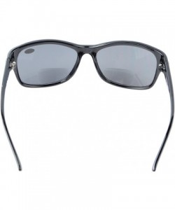 Wrap Sunshine Readers Polarized Bifocal Sunglasses Black +1.5 with case - Polarized Black - CG12FOI2JV7 $36.57