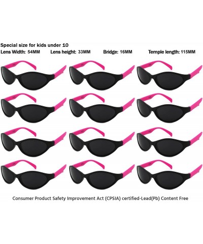 Wrap 12 Pack 80's Style Neon Party Sunglasses Adult/Kid Size with CPSIA certified-Lead(Pb) Content Free - CK12OHZI0A3 $11.14