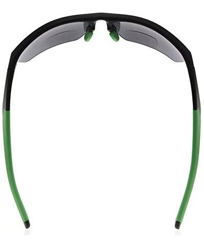 Rimless Retro Mens Womens Sports Half-Rimless Bifocal Sunglasses - Black Frame/Green Arm - CN189X6GIIE $11.16