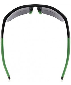 Rimless Retro Mens Womens Sports Half-Rimless Bifocal Sunglasses - Black Frame/Green Arm - CN189X6GIIE $11.16