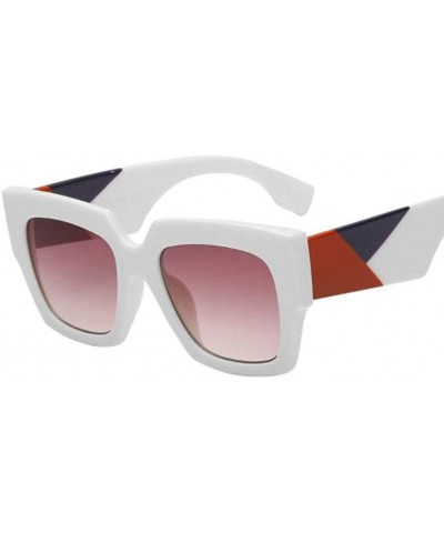 Oversized Oversized Square Sunglasses Multi Tinted Glitter Frame Stylish Inspired - 3 - CY18UGISD2R $35.98