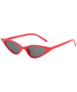 Sport Unisex Fashion Small Frame Sunglasses Vintage Retro Cat Eye Sun Glasses (Color-C) - Color-c - C718NAS59LI $6.76