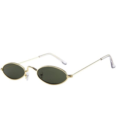 Oval Retro Oval Designer Glasses Fashion Eyewear UV Protection Eye Glasses Vogue Sunglasses for Women - F - CJ18U876MT5 $14.63