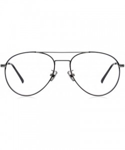 Aviator Blue Light Blocking Glasses Men Women Clear Lightweight Eyeglasses Frame for Computer Reading/Gaming/TV/Phones - CF18...