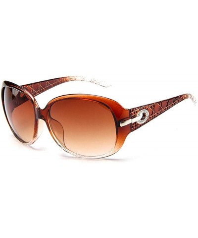 Square Unisex Fashion Square Shape UV400 Framed Sunglasses Sunglasses - Brown - CQ196D063C9 $16.41