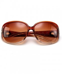 Square Unisex Fashion Square Shape UV400 Framed Sunglasses Sunglasses - Brown - CQ196D063C9 $16.41
