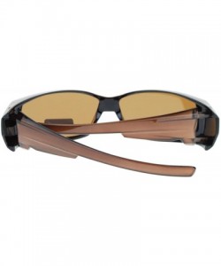 Rectangular Womens Polarized Fit Over Glasses Sunglasses Rhinestones Rectangle - Brown - C51880KK0D9 $15.97