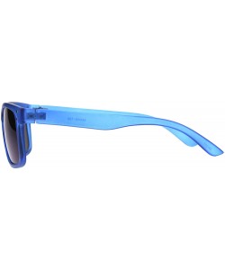 Rectangular Mens Blue Color Mirror Rectangular Horn Rim Plastic Reading Sunglasses - Blue - C1180WCOIOU $14.55