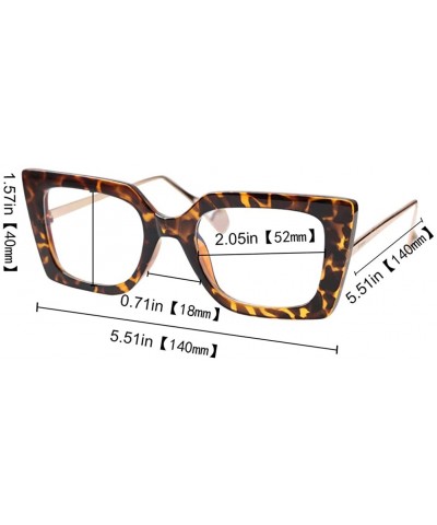 Oversized Anti-Blue Block Light Pearl Inlay Arm Cat Eye Reading Glasses - Anti Blue - Leopard Frame - C718X6OHTUM $12.20