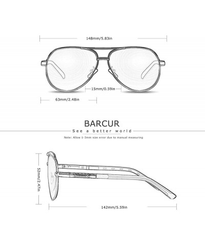 Aviator Polarized Aviator Sunglasses/Night Vision Glasses for Driving Men Women - Gold-gray01 - C6190XK9953 $20.48