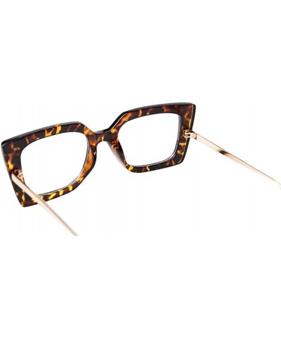 Oversized Anti-Blue Block Light Pearl Inlay Arm Cat Eye Reading Glasses - Anti Blue - Leopard Frame - C718X6OHTUM $12.20