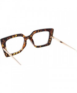 Oversized Anti-Blue Block Light Pearl Inlay Arm Cat Eye Reading Glasses - Anti Blue - Leopard Frame - C718X6OHTUM $12.20