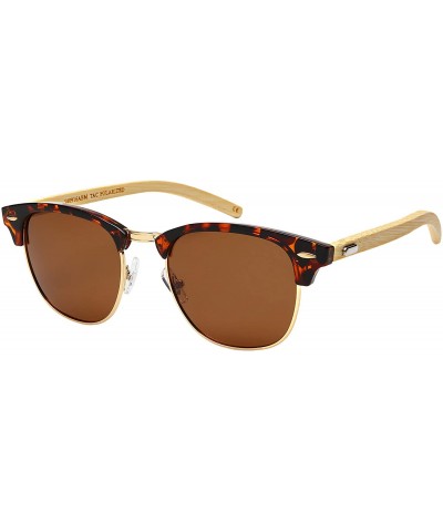 Sport Designer Inspired Rimless Polarized Sunglasses - Tortoise-gold Frame/Brown Polarized Lens - CX18UKC59W6 $12.41