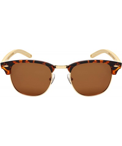 Sport Designer Inspired Rimless Polarized Sunglasses - Tortoise-gold Frame/Brown Polarized Lens - CX18UKC59W6 $12.41