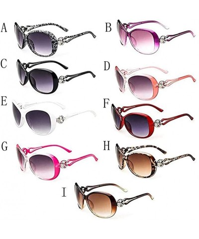 Oval Vintage Sunglasses UV400 New Fashion Unisex Stylish Glasses Shades Eyewear - White - C7196Z0K593 $6.59