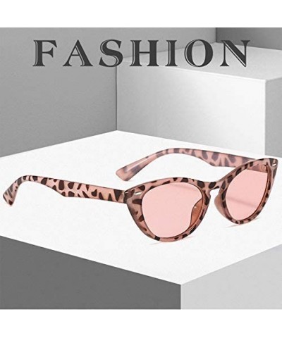 Goggle Retro Vintage Cateye Sunglasses for Women Clout Goggles Plastic Frame Glasses with Rivet - CA18XAAQ7EZ $10.68