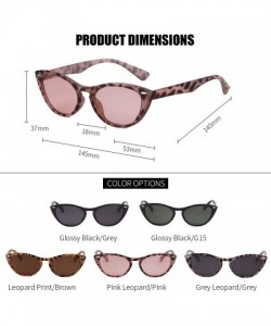 Goggle Retro Vintage Cateye Sunglasses for Women Clout Goggles Plastic Frame Glasses with Rivet - CA18XAAQ7EZ $10.68