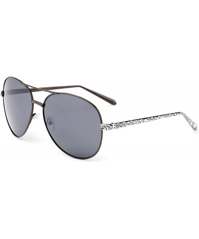 Aviator Morongo" - Aviator Classy Design Vintage Fashion Sunglasses for Men and Women - Gunmetal/Smoke - CC12M436K2J $8.01