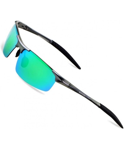 Sport Mens Sunglasses Polarized Sport UV Protection Ultralight Al Mg Sunglasses for Men Fishing Driving Golf - CL18WNE87A3 $3...