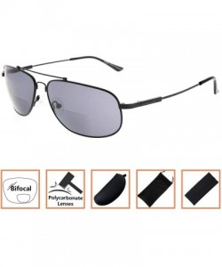 Wayfarer Memory Bifocal Sunglasses Flexible SUNSHINE READERS For Men And Women - Black-grey-lens - C518N9QWMXE $11.49