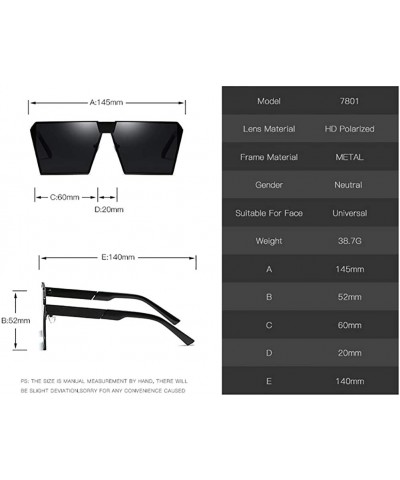 Sport Fashion Rectangular Sunglasses-Polarized Rimless Sun Glasses-For Outdoor Driving - G - C7190O045GZ $36.75