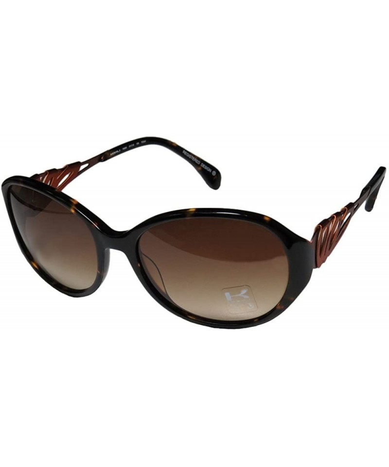 Sport 7000k Womens/Ladies Designer Full-rim Gradient Lenses Sunglasses/Eyewear - Tortoise / Orange - CE11ZRG7I31 $17.41