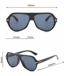 Sport Oval Large Frame Colorful Sunglasses Personality Fashion Ocean Film Sun Visor - 7 - CE190ODU6HX $32.91
