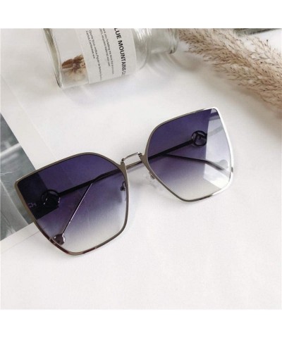 Butterfly The Same Paragraph Butterfly Sunglasses Men And Women Large Frame Retro Gradient Sunglasses - CA18X9ZG4H2 $79.62
