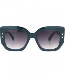Butterfly Womens Mod Angular Squared Thick Plastic Butterfly Diva Sunglasses - Dark Green Black - CC18OE6AT28 $14.85