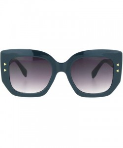 Butterfly Womens Mod Angular Squared Thick Plastic Butterfly Diva Sunglasses - Dark Green Black - CC18OE6AT28 $14.85