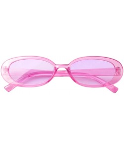 Goggle Mini Vintage Retro Extra Narrow Oval Round Skinny Cat Eye Sun Glasses Clout Goggles - Purple - CI18W3RI9SR $9.80