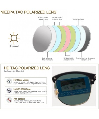 Rimless Semi Rimless Polarized Sunglasses Classic Metal Retro Rivets Sun Glasses - Pink Lens/Black Frame - CR18G6EK8AR $10.41