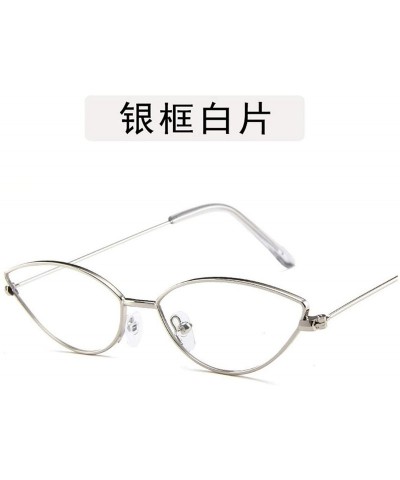 Aviator Ladies Classic Retro Cute Sexy Cat Eye Sunglasses Women Lens Small Metal Frame Sun Glasses - 5 - C2198A33DKY $69.38