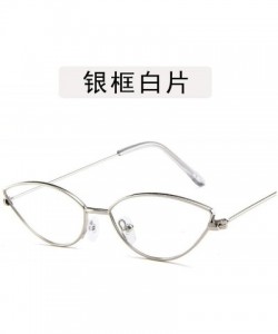 Aviator Ladies Classic Retro Cute Sexy Cat Eye Sunglasses Women Lens Small Metal Frame Sun Glasses - 5 - C2198A33DKY $62.78