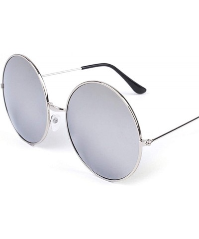 Oval Big Round Sunglasses Women Glasses Lady Luxury Mirror Retro Metal Sun Tiny Female Men - 2 - CK198ZR7CWY $34.52