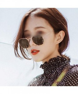 Goggle Sunglasses Women Classic Small Square Frame Alloy Glasses 2020 New Style Retro - As Shown4 - C6197Y6M0AG $24.85