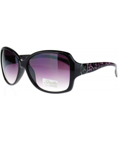 Butterfly Mosaic Print Designer Fashion Butterfly Sunglasses For Women - Purple - C811OO28UNL $10.88