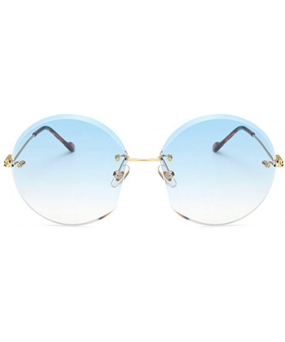 Oval Vintage Frameless Ocean Film Sunglasses Goggles for Women Men Retro Sun Glasses Eyes Protection - Style6 - CV18ROC9I2G $...